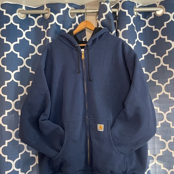 Carhartt J149NVY 2XL reg full zip insulated swt shrt - Picture 2 of 8